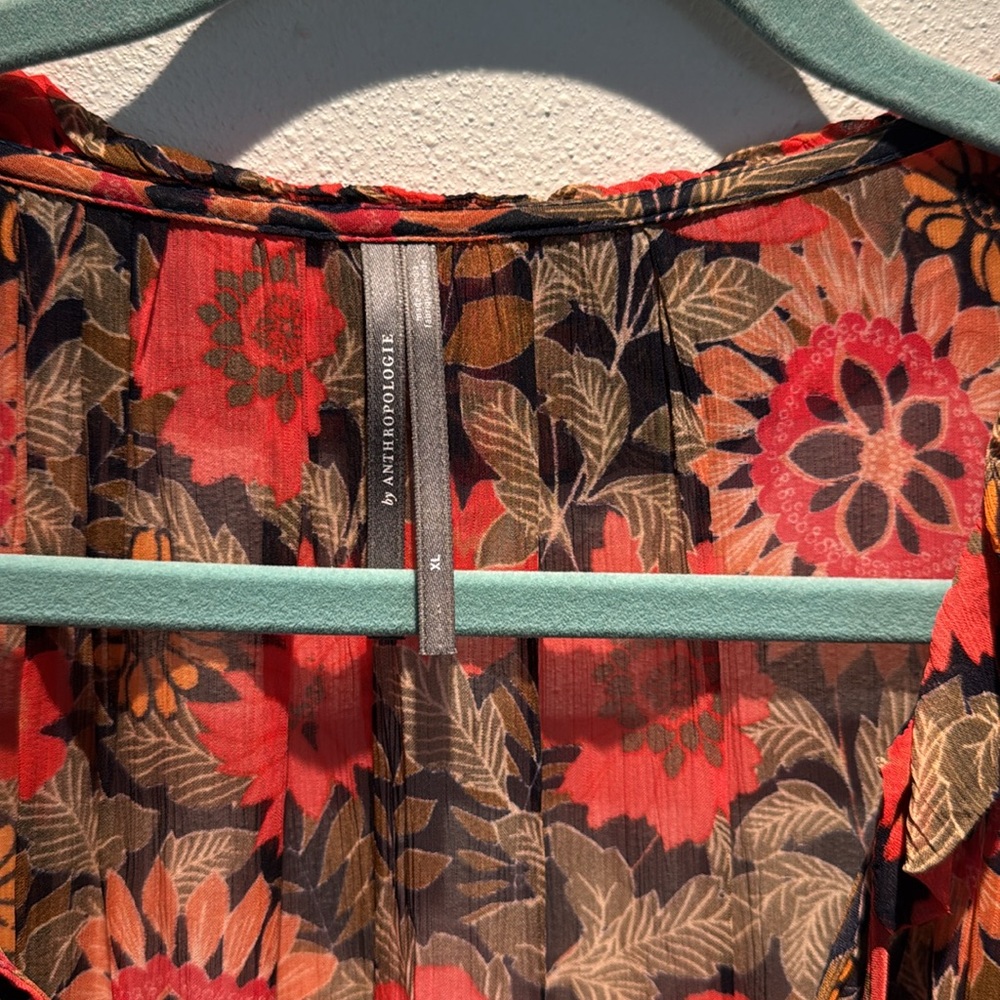 Boden Floral Long Sleeve Maxi Dress size XL - Picture 3 of 5